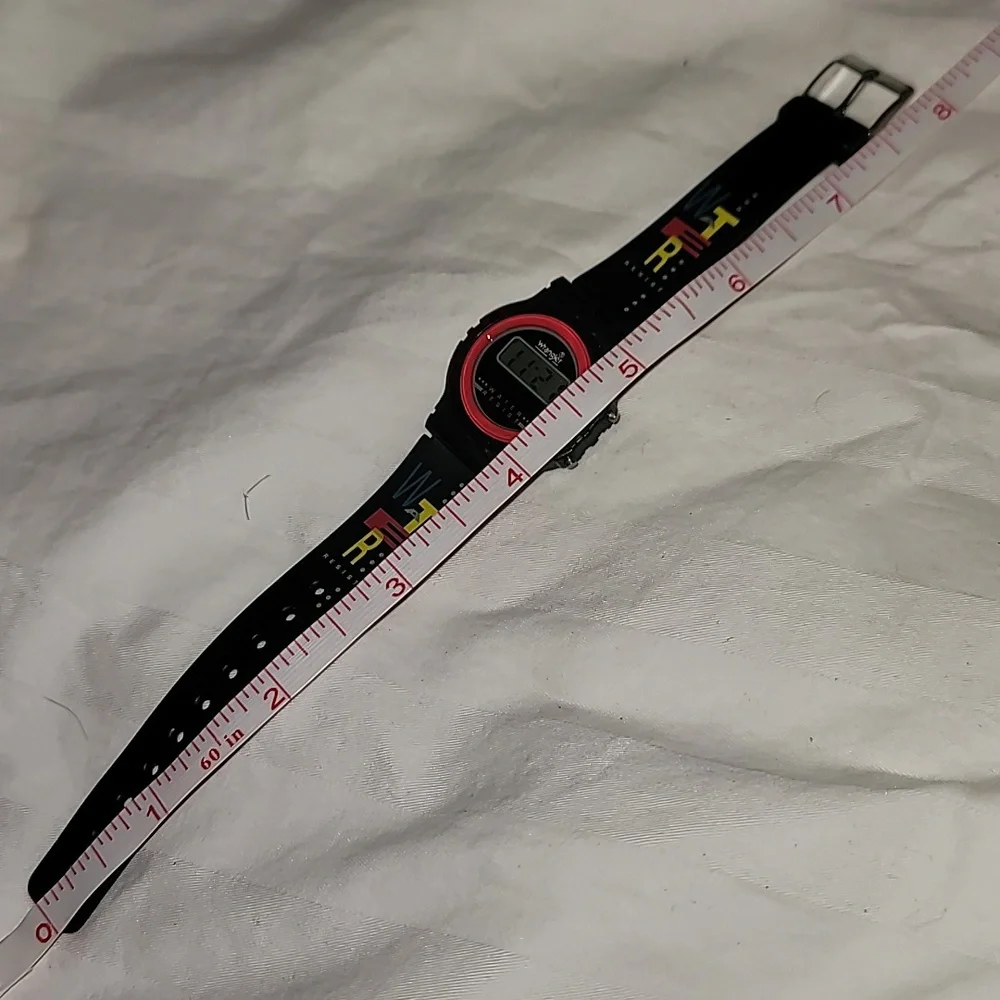 80's Vintage‎ Wrangler WATER RESIST Digital Watch Like A Swatch Works Great!